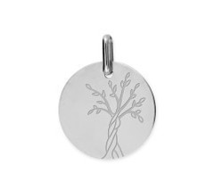 Pendentif Arbre de vie Or gris 9 carats