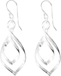 Boucles d'oreilles pendante argent rhodi