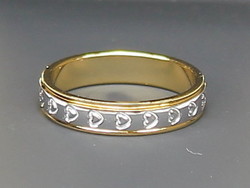 Alliance bicolore coeurs 18 carats