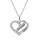 collier double coeur argent