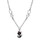 COLLIER ARGENT RHODIE MOTIF INFINI AVEC CHAT EMAILL 