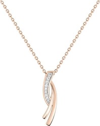 Collier plaqu or rose oxyde  de  zirconium