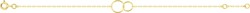 Bracelet double cercle or jaune 9 carats