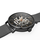 Montre Homme GAIUS Cadran Noir Bracelet Acier milanais Noir