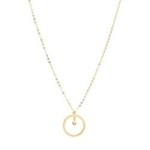 Collier rond diamant or jaune 