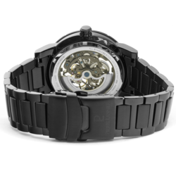 Montre Homme AUTOMATIC Cadran Noir Bracelet Acier Noir