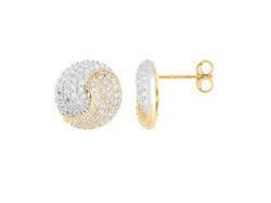 BOUCLES OREILLES bicolore et pavage