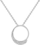 collier argent rhodie et oxydes de zirconium