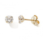 Boucles d&#039;oreilles or jaune oxydes 9K