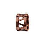 Charms acier et PVD marron ajour