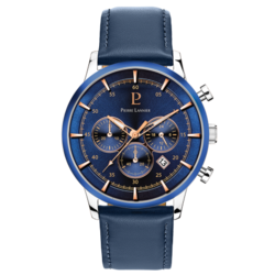 Montre Homme Chrono Cuir Bleu Pierre Lannier 224G166