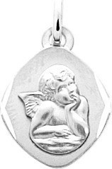 Mdaille  Ange argent rhodi