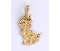 Pendentif Chat Or jaune 18 carats