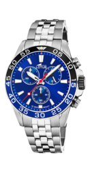 Montre, Lotus, Homme chrono, Cadran bleu 18765/1