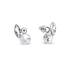 Boucles d'oreilles Artesia argent rhodi  Cristal