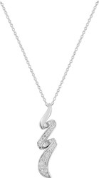 Collier argent moderne et zirconiums