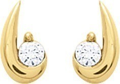 Boucles d'oreilles oxydes or jaune 9 carats