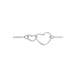 Bracelet argent double coeur 