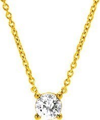Collier solitaire diamant or jaune 18 carats 3.482.30