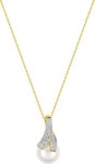 Collier bicolore 9 carats perle