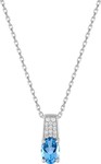 Collier argent rhodi topaze oxydes