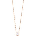 Collier plaqu or rose oxydes de  zirconium