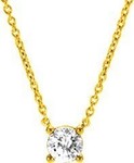 Collier solitaire diamant or jaune 18 carats 3.482.30