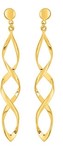 Boucles d&#039;oreilles pendante plaque or 