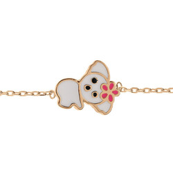 BRACELET PLAQU OR KOALA RESINE BLANCHE