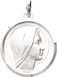 Mdaille vierge argent rhodi