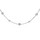 COLLIER ARGENT RHODI� 5 OXYDES BLANCS SERTIS ET BOULES