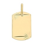 Plaque a graver or jaune 9k