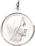 Mdaille vierge argent rhodi