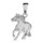 Pendentif argent cheval au pas