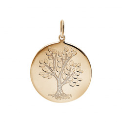 Pendentif plaqu or arbre de vie