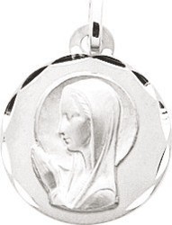 Mdaille vierge argent rhodi