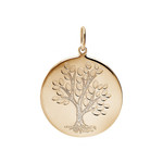 Pendentif plaqu or arbre de vie