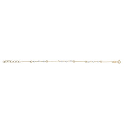 BRACELET PLAQUE 9 PERLES BLANCHES IMITATION