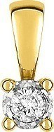 Pendentif diamant pastill or jaune 18 carats