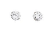 Boucles d'oreilles puce oxydes de zirconium or blanc