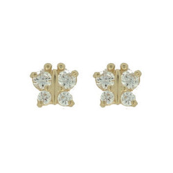 Boucles d'oreilles papillon oxydes or jaune