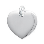 Pendentif argent rhodi coeur 