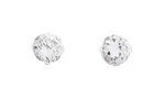 Boucles d&#039;oreilles puce oxydes de zirconium or blanc