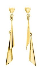 Boucles d'oreilles pendante plaqu or