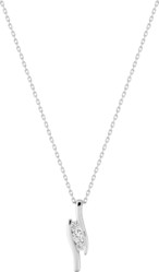 Collier or blanc oxydes 9 carats