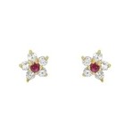 Boucles d&#039;oreilles rubis oxydes XBR25ZR