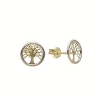 Boucles d&#039;oreilles arbre de vie 9 carats
