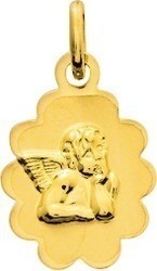 Mdaille ange plaqu or jaune