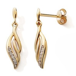 Boucles d'oreilles bicolore 9 carats