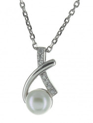 COLLIER 925 PERLE BLANCHE 6,5 OZ 42+3CM